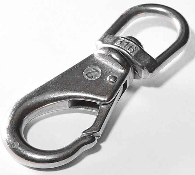 Baron 251S-2 Bolt Snap, 551 lb Working Load, Stainless Steel, Nickel-Plated