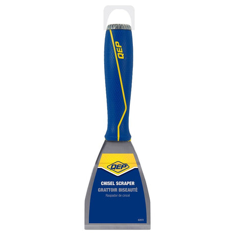 QEP 62972 Chisel Scraper and Stripper, 3 in W Blade, Stainless Steel Blade, Comfort Grip Handle