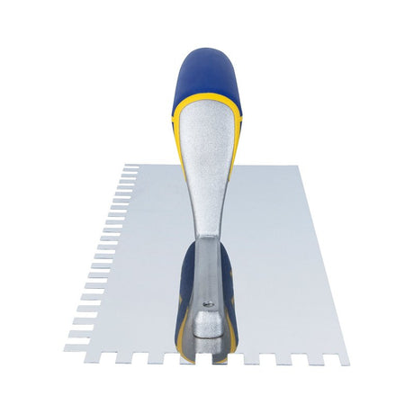 QEP 49916-12 Trowel, 11 in L, 4-1/2 in W, Square Notch, Contoured, Cushioned Grip Handle