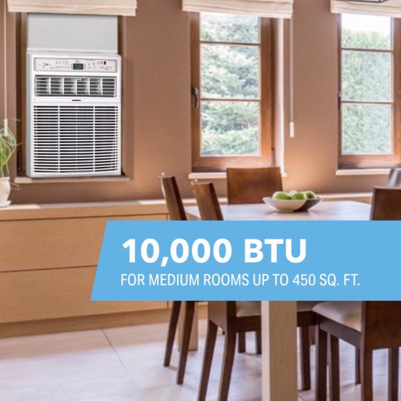 Perfect Aire 10000 BTU 115 V Casement Air Conditioner w/Remote 400-450 sq ft