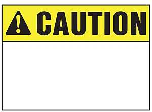 Hy-Ko 5620 Sign, CAUTION, Plastic, 10 in H x 14 in W Dimensions, Pack of 5
