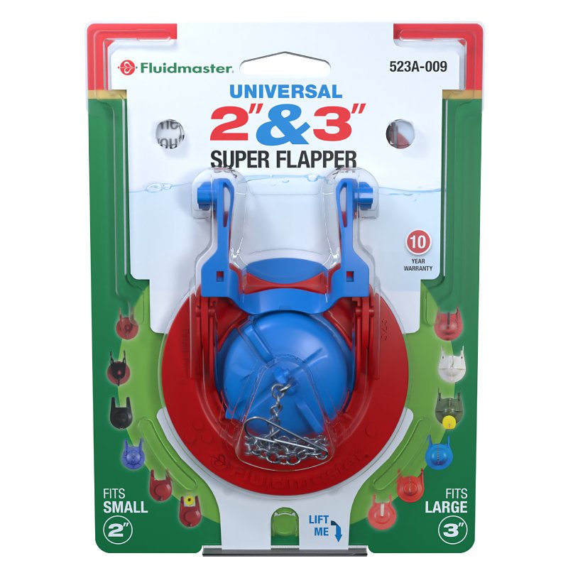 Fluidmaster 523A-013-T4 Universal Super Flapper, For: 2 in and 3 in Flush Valves