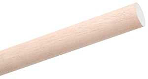 Waddell 6308UB Dowel Rod, Round, 1/2 in Dia, 36 in L, Hardwood, Pack of 20