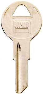 Hy-Ko 11010Y103 Key Blank, Brass, Nickel, For: Yale Cabinet, House Locks and Padlocks, Y103 Key Number, Pack of 10
