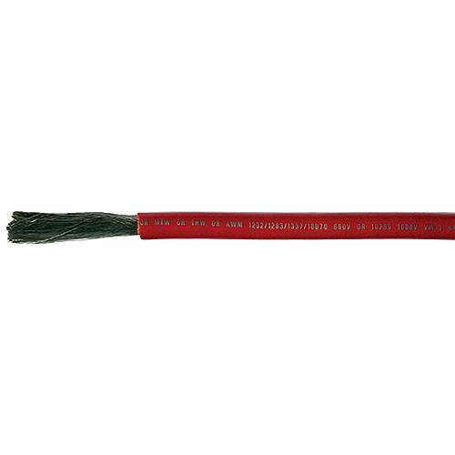 Cobra Wire A2004T01050FT Tinned Copper Battery Cable, 4 AWG, 50', Red