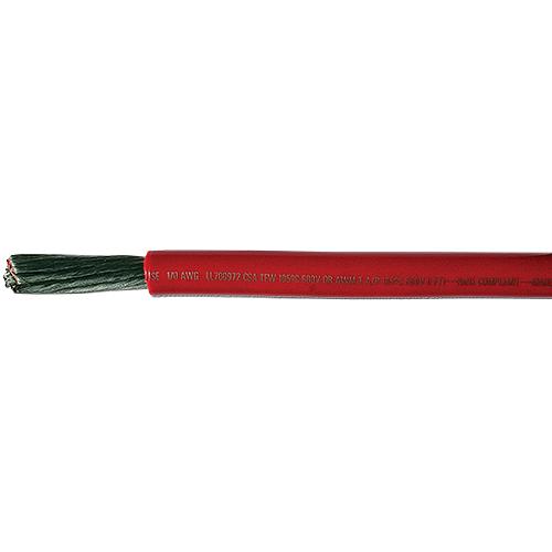Cobra Wire A2110T01025FT Tinned Copper Battery Cable, 1/0, 25', Red