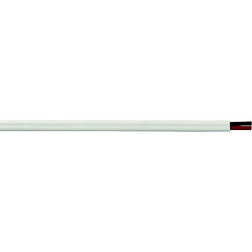 Cobra Wire B7W12T21100FT Tinned Copper Flat Duplex Wire, 12/2, 100', White