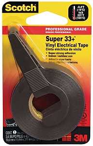 Scotch 10414 Electrical Tape, 450 in L, 3/4 in W, PVC Backing, Black