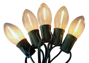 Santas Forest 26918 LED Filament Retro Light Set, 25-Lamp, LED, Clear, 25000 hr Average Life, 17 ft L