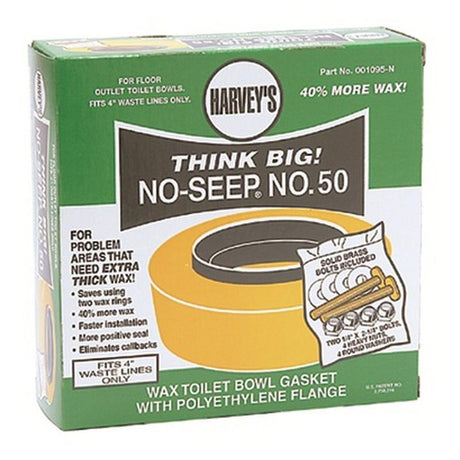 Harvey's Toilet Bowl Gasket with Wax & Flange Polyethylene