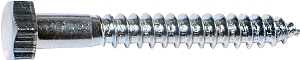 Midwest Fastener 01308 Lag Screw, 5/16 in Thread, 5 in OAL, Zinc