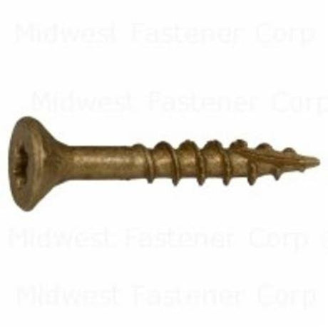 SaberDrive 50740 Deck Screw, #9 Thread, 1-1/4 in L, Serrated Thread, Bugle Head, Star Drive, Steel, 179/PK