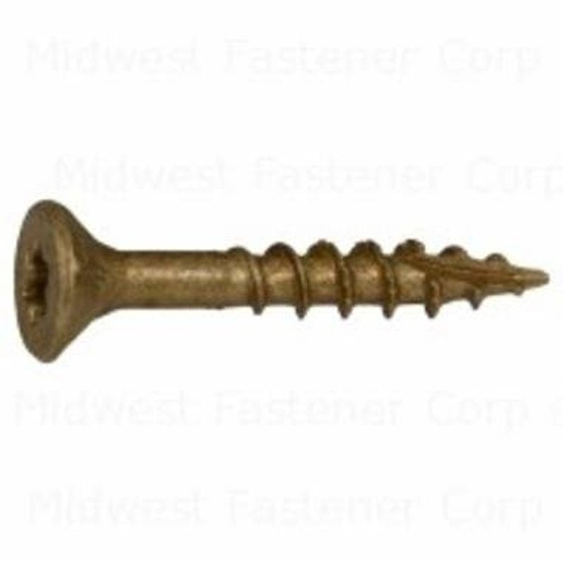 SaberDrive 50742 Deck Screw, #9 Thread, 1-3/4 in L, Serrated Thread, Bugle Head, Star Drive, Steel, 141/PK
