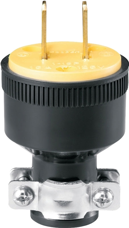 Eaton Wiring Devices BP1723 Electrical Plug, 2-Pole, 15 A, 125 V, Slot, NEMA: NEMA 1-15, Black