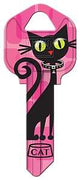 Hy-Ko 16010KW1-22 Key Blank, Cat, Brass, Nickel, For: Kwikset KW1 Keyways, KW1-22 Key Number, Pack of 10