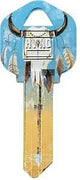 Hy-Ko 16010KW1-29 Key Blank, Painted Skull, Brass, Nickel, For: Kwikset KW1 Keyways, KW1-29 Key Number, Pack of 10