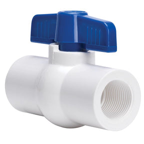 Homewerks 1-1/4 in. PVC FIP Ball Valve Full Port Quarter-Turn Lever For Non-Potable Water