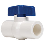 Homewerks 1-1/2 in. PVC Slip Ball Valve Full Port Quarter-Turn Lever For Non-Potable Water