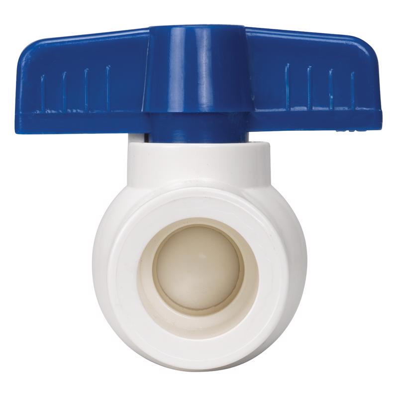 Homewerks 1-1/2 in. PVC Slip Ball Valve Full Port Quarter-Turn Lever For Non-Potable Water