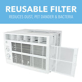 Perfect Aire 5PMC5000 Air Conditioner, 115 V, 5000 Btu Cooling, 100 to 150 sq-ft Coverage Area, Mechanical Control