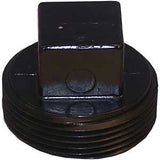 Canplas 103051SBC Threaded Plug, 1-1/2 in, MNPT, ABS, Black, SCH 40 Schedule