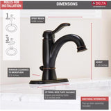 Delta Porter Oil Rubbed Bronze Contemporary Bathroom Faucet 4 in.