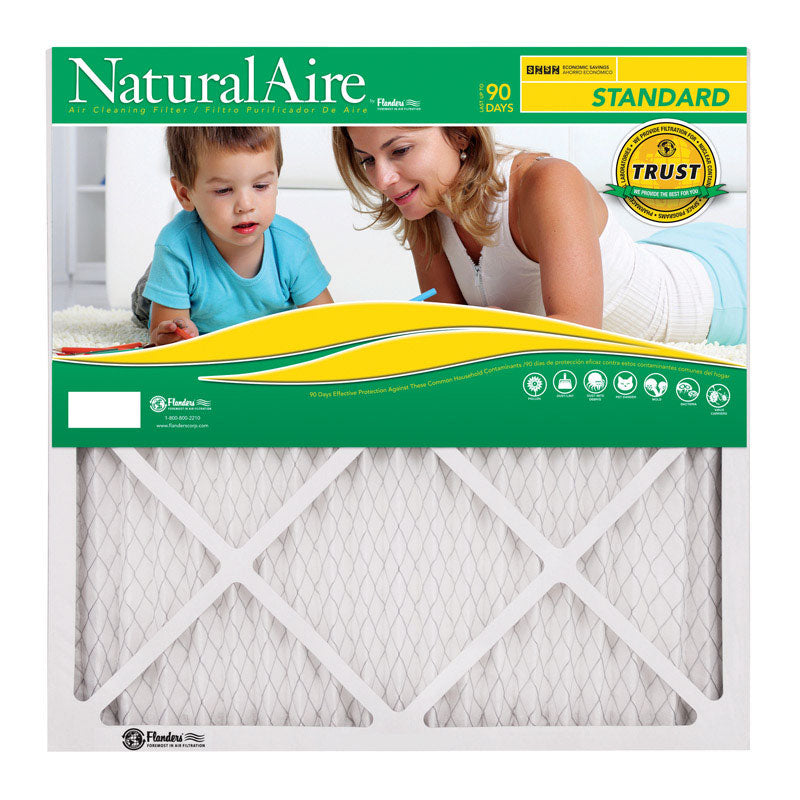 NaturalAire 30 in. W X 30 in. H X 1 in. D Pleated 8 MERV Pleated Air Filter 1 pk, Pack of 12