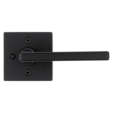 Kwikset Signature Series 730HFL SQT 514 CP Privacy Lever, Matte Black, Zinc, Residential, Reversible Hand, 2 Grade