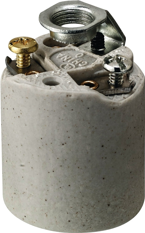 Leviton 3152-8 Lamp Holder, 1-Circuit, Keyless, 1.38 in Dia x 1.52 in D Dimensions, 250 V, 660 W, Incandescent Lamp