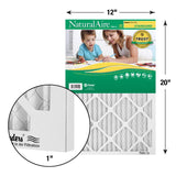 NaturalAire 12 in. W X 20 in. H X 1 in. Synthetic 8 MERV Pleated Air Filter 1 pk, Pack of 12