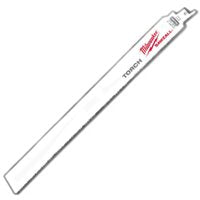Milwaukee The Torch 48-00-5789 Reciprocating Saw Blade, 1 in W, 12 in L, 18 TPI, Bi-Metal Cutting Edge