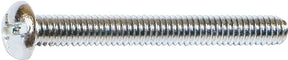 Midwest Fastener 07667 Machine Screw, #8-32 Thread, 1-1/2 in L, UNC Thread, Round Head, Combo Drive, Steel, Zinc-Plated