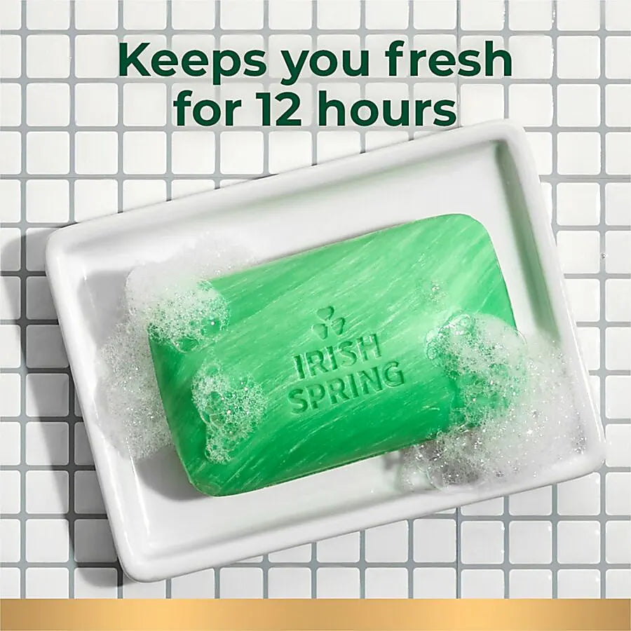 Irish Spring 14177 Soap, Bar, Green, Clean Fresh, 3.75 oz Pack