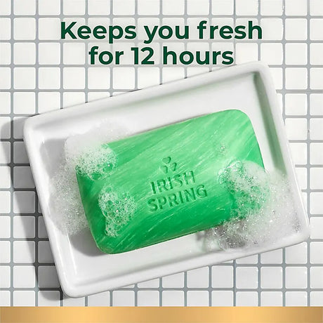 Irish Spring 14177 Soap, Bar, Green, Clean Fresh, 3.75 oz Pack