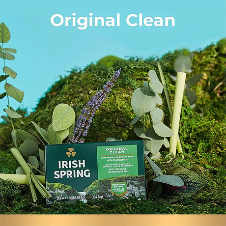 Irish Spring 14177 Soap, Bar, Green, Clean Fresh, 3.75 oz Pack