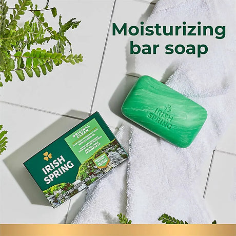 Irish Spring 14177 Soap, Bar, Green, Clean Fresh, 3.75 oz Pack