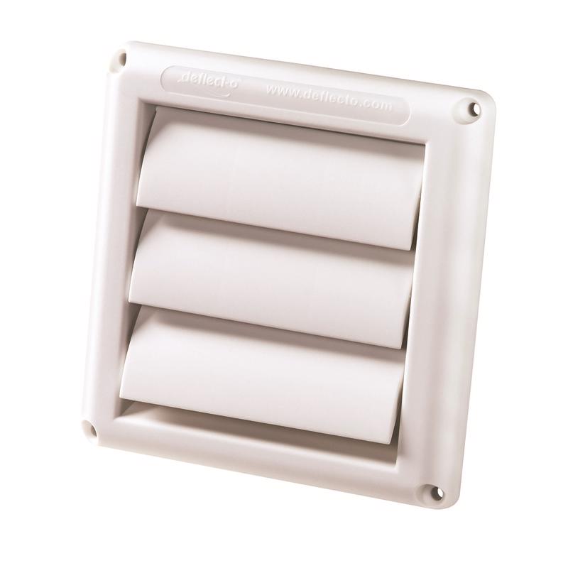 Deflect-O Supurr-Vent 6 in. L X 4 in. D White Plastic Vent Dryer Hood