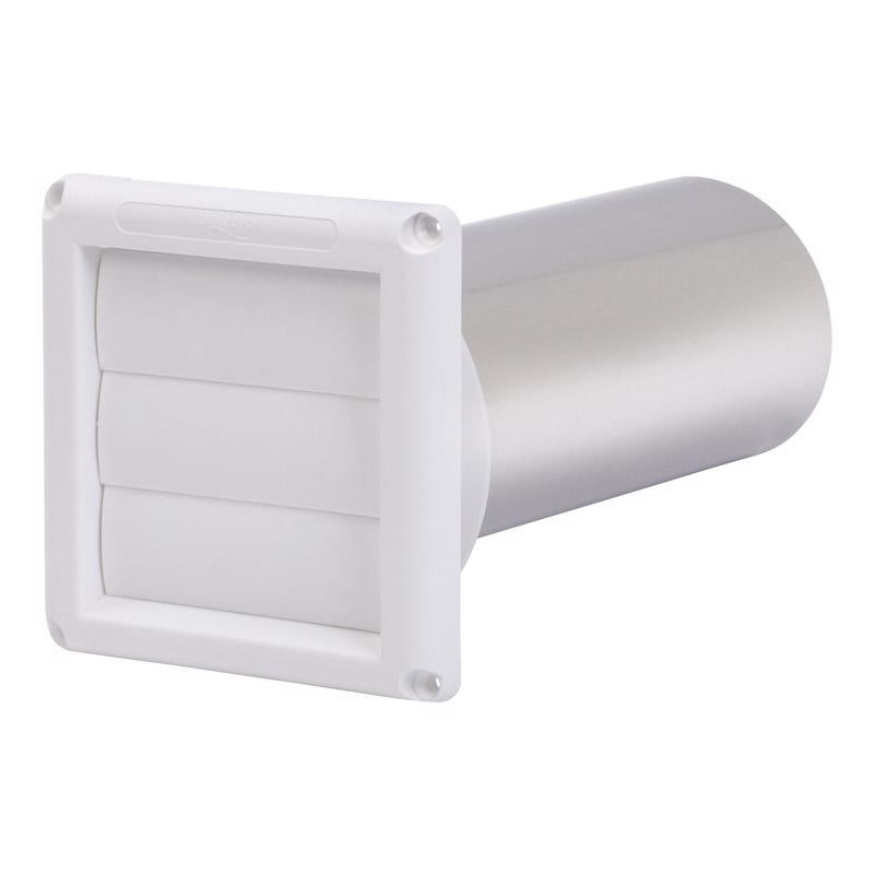 Deflect-O Supurr-Vent 6 in. L X 4 in. D White Plastic Vent Dryer Hood