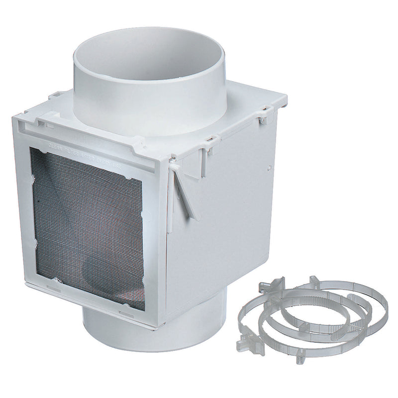 Deflect-O Jordan 5.88 in. L X 4 in. D White Plastic Heat Diverter