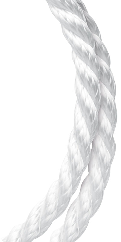 Baron 54601 Rope, 5/32 in Dia, 1000 ft L, 100 lb Working Load, Nylon, White