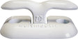 Multinautic 15112 Flip-Up Cleat, 6 in, Bolt Mounting, Cast Aluminum, White, Powder-Coated