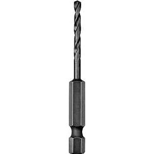 DEWALT DD5118 Impact Drill Bit, 9/32 in Dia, 3-1/2 in OAL, Spiral Flute, 1/4 in Dia Shank, Hex Shank