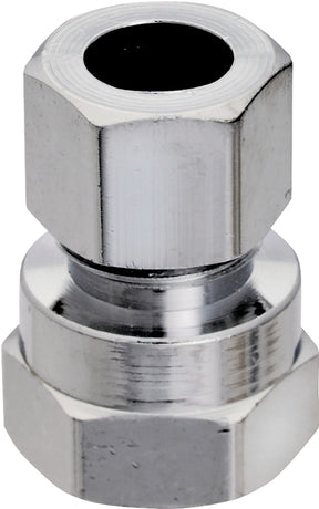 Plumb Pak PP20073LF Straight Adapter, 1/2 x 3/8 in, FIP x Compression, Chrome-Plated
