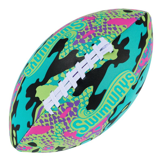 SwimWays 6070206 Hydro Waterproof Football, 9-1/4 in Dia, Foam, Blue