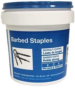 Bekaert 658132/187244 Double Barbed Fence Staple, 1-3/4 in, 8 ga Gauge, Steel