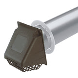 Ace 4 in. W X 6 in. L Brown Plastic Dryer Vent Hood, Pack of 6