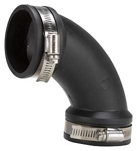 ProSource QL-200 Qwik Pipe Elbow, 2 in, 90 deg Angle, PVC, Black