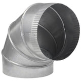 Imperial 8 in. D X 8 in. D Adjustable 90 deg Galvanized Steel Furnace Pipe Elbow, Pack of 4