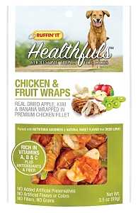 Ruffin'It 08302 Wholesome Dog Treat, 3.5 oz, Ingredients: Kiwi and Banana Wrapped in Premium Chicken Fillet