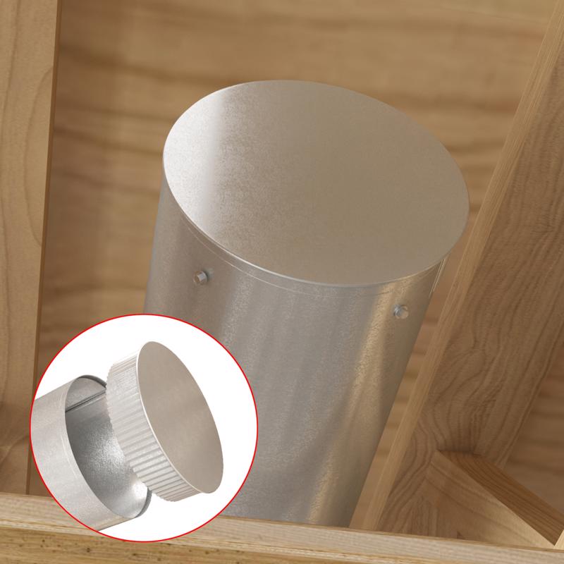 Imperial 4 in. D Galvanized Steel Crimped Pipe End Cap
